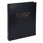 Reliure Registre 32x26cm 4 Anneaux Avec Recharge De 100 Feuillets Imprimés - Mouvements De Titre - Noir - Exacompta
