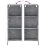vidaXL Meuble TV mural gris béton 40 5x30x102 cm bois d'ingénierie