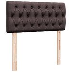 vidaXL Sommier à lattes de lit avec matelas Marron foncé 90x190 cm