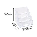 Distributeur De Cartes De Visite 4 Cases - Cristal - X 4 - Exacompta