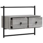 vidaXL Meuble TV mural sonoma gris 60 5x30x51 cm bois d'ingénierie