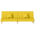 vidaXL Canapé-lit jaune clair tissu