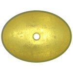 vidaXL Lavabo Verre 50x37x14 cm Doré