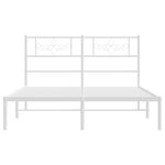 vidaXL Cadre de lit métal sans matelas et tête de lit blanc 120x190 cm
