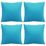 vidaXL Coussins Scatter 4 Pièces Turquoise 40x40 cm Tissu