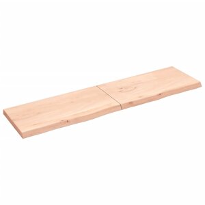 vidaXL Étagère murale 200x50x(2-6) cm bois de chêne massif non traité