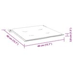 vidaXL Coussins de chaise de jardin lot de 6 rose 40x40x4 cm tissu