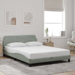 vidaXL Cadre de lit sans matelas gris clair 120x200 cm velours