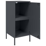 vidaXL Buffets 2 Pièces anthracite 36x39x79 cm acier
