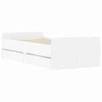 vidaXL Cadre de lit avec tiroirs sans matelas blanc 90x200 cm