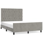 vidaXL Cadre de lit sans matelas gris clair 140x200 cm velours
