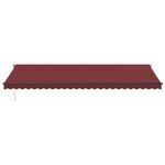 vidaXL Auvent rétractable automatique avec LED bordeaux 600x300 cm