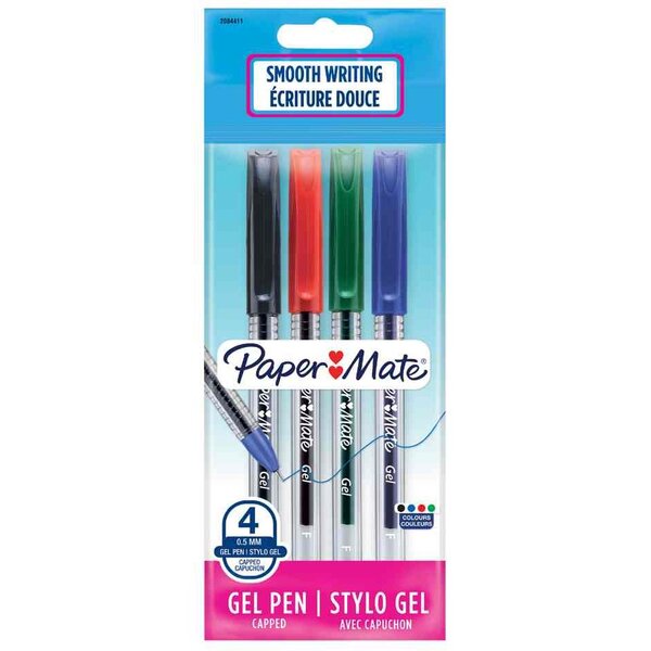 Stylo à bille jiffy  sachet de 4  assorti paper mate