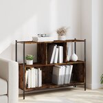 vidaXL Bibliothèque chêne fumé 102x28x77 5 cm bois d'ingénierie