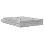 vidaXL Cadre de lit de rangement Gris Sonoma 135x190 cm