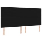 vidaXL Tête de lit LED Noire 100 cm en tissu