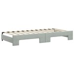 vidaXL Lit de jour avec lit gigogne gris clair 90x200 cm velours