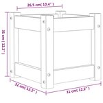vidaXL Jardinière cire marron 31x31x31 cm bois de pin massif