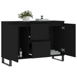 vidaXL Buffet noir 104x35x70 cm bois d’ingénierie