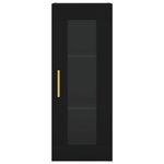 vidaXL Armoire murale noir 34 5x34x90 cm