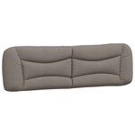 vidaXL Coussin de tête de lit taupe 180 cm tissu