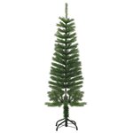 vidaXL Sapin de Noël artificiel mince avec support 120 cm PE