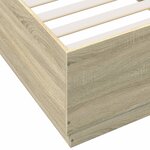 vidaXL Cadre de lit avec LED sans matelas chêne sonoma 90x200 cm