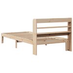 vidaXL Cadre de lit avec tête de lit 90x190 cm bois de pin massif
