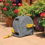 Hozelock Enrouleur de jardin mural/sur pied et tuyau 25 m Compact Reel