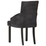 vidaXL Chaises à manger lot de 4 noir cuir de chèvre véritable
