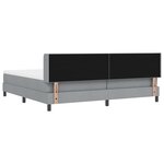 Lit Box Spring vidaXL avec Matelas Gris Clair 200x200 cm Tissu