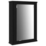 Set de meubles de salle de bain 3 pièces en bois d'ingénierie chêne noir