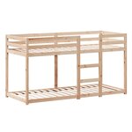 vidaXL Lit superposé avec toit 90x190 cm bois massif de pin