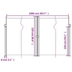 vidaXL Auvent latéral rétractable beige 220x1000 cm