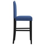 vidaXL Chaises de bar lot de 2 bois massif d'hévéa et tissu