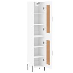vidaXL Buffet haut Blanc 34 5x34x180 cm Bois d'ingénierie