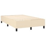 vidaXL Sommier à lattes de lit avec matelas Crème 140x190 cm Tissu