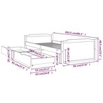 vidaXL Cadre de lit sans matelas gris foncé bois pin massif 90x200cm