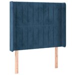 vidaXL Sommier à lattes de lit matelas et LED Bleu foncé 100x200 cm