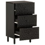vidaXL Armoire latérale noir 40x33x75 cm bois massif de manguier