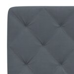 vidaXL Cadre de lit avec tête de lit Gris foncé 90x190 cm Velours