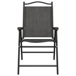 vidaXL Chaises de jardin pliables lot de 8 en acier et textilène