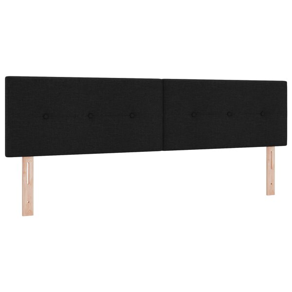 vidaXL Tête de Lit LED Capitonnée Noire 90 cm en Tissu