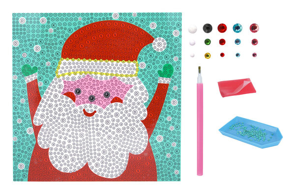Diamond painting Strass Père Noël 15 cm