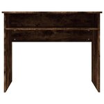 Bureau table poste de travail meuble d'ordinateur informatique étude chêne fumé 90 x 50 x 74 cm bois d'ingénierie brun 02_0023594