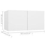vidaXL Ensemble de meubles TV 2 Pièces Blanc Bois d'ingénierie