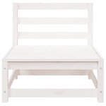 vidaXL Canapé de jardin 2 places blanc bois de pin massif