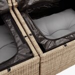 vidaXL Salon de jardin avec coussins 8Pièces mélange beige résine tressée