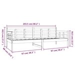 vidaXL Lit de jour sans matelas blanc bois de pin massif 80x200 cm