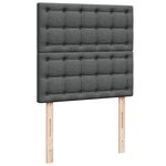 vidaXL Sommier à lattes de lit avec matelas Gris foncé 80x200 cm Tissu